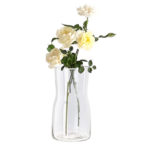 Flower Vase blumenvasen Vasen Blumenvase Narzissenvase Kleine Glasvasenvasen für Blumen Große Glasvasen für Blumen Kristallblumenvasen Acrylvase Mini-Vase Handgefertigter Klarglaszylinder 17 cm hoch von Hileyu