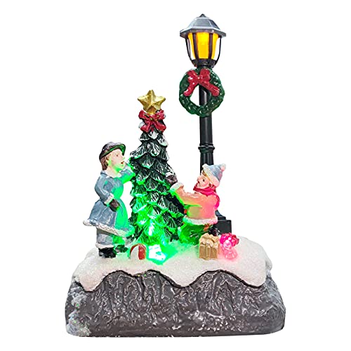 LED Weihnachtsbaum Landschaft Weihnachtsbaum winzige Szene Winzige Weihnachtsdekorationen aus Harz 13cm Miniatur-Harzfigur Leuchtende Weihnachtsbaum Schnee Straßenlaterne für LED Tabletop Ornamente LED Weihnachtsbaum Landschaft Weihnachtsbaum winzige Szene Winzige Weihnachtsdekorationen aus Harz 13cm Miniatur-Harzfigur Leuchtende Weihnachtsbaum Schnee Straßenlaterne für LED Tabletop Ornamente von Hileyu