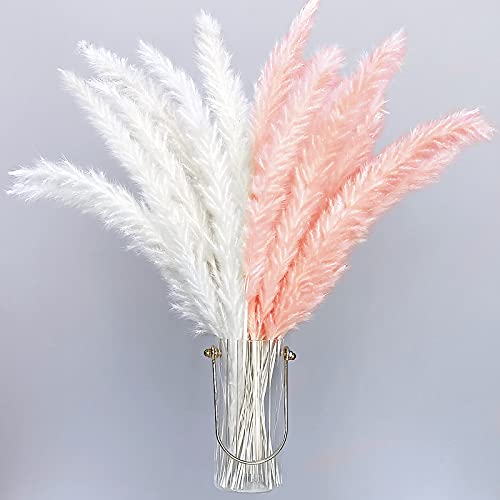 Pampas 30 Pink 40cm Natürliche Pampasgras Getrocknet Deko Gold Wohnzimmer Getrocknete Pampasgras, Pampasgras Natürlicher, Schilfrohr Getrocknet, Trockenblumen,pampasgras Für Inneneinrichtungen von Hileyu