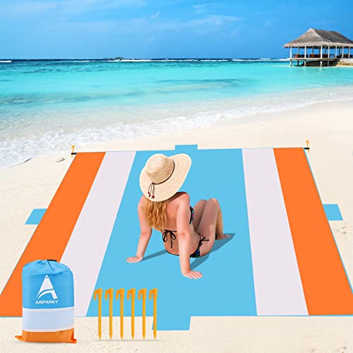 Picknickdecke Strandmatte 240 cm x 250 cm Wasserdichte Sanddichte Stranddecke mit tragbarer Tasche Outdoor Kompakte Picknick-Matte Waschbare Faltbare Ground Sheet für Garten Camping Reisen Wandern von Hileyu