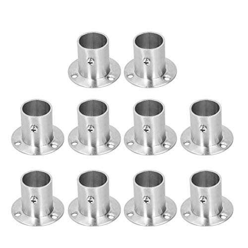 10 Set Flanschhalter Basis verdicken Edelstahl Kleiderschrank Halterung Schrankstange Rohrhalterung Hardware(Φ25) von Hililand