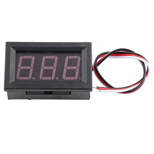 3 Draht Voltmeter DC 0-100V Mini Spannungsmessung 0,56"LED Anzeige Digital Volt Panel Meter mit Verpolungsschutz(Red) von Hililand