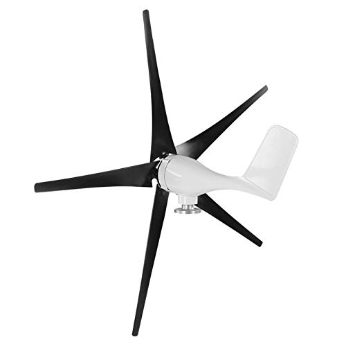 5-Blatt-Windgenerator 1200W Windkraftanlagen Kleiner Windmühlen-Generator Industriebedarf Maschinenausrüstung(schwarz 12V) von Hililand