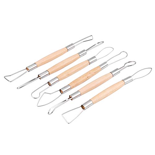 Clay Sculpting Tools Keramik Ton Skulptur Carving Werkzeug Set Doppelkopf-Band-Werkzeug-Holzgriff-Wachs-Tonwaren-Lehm, der Skulptur DIY Craft Set schnitzt,Töpferwerkzeuge Clay Sculpting Tools Keramik Ton Skulptur Carving Werkzeug Set Doppelkopf-Band-Werkzeug-Holzgriff-Wachs-Tonwaren-Lehm, der Skulptur DIY Craft Set schnitzt,Töpferwerkzeuge von Hilitand