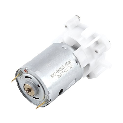 DC 3-12 V Mini selbstansaugende, Antriebskomponenten Zahnräder Zahnradpumpe Aquarium Wasserpumpe Werkzeug Elektromotor Pumpe mit RS-360SH Motor, weiße Farbe von Hilitand