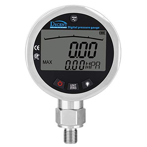 Digital Manometer G 1/4 Verbinder, Öl Gas Wasser Manometer 400BAR 0-40Mpa 10000PSI von Walfront