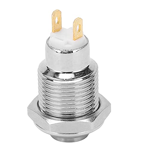 Druckknopfschalter 10mm Schalter Edelstahl Druckknopf Startschalter Wasserdichter Momententaster 3V von Hililand