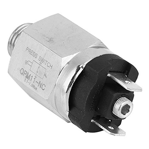 G1 / 4in AC220V 48VAC / DC, Durchflussschalter Druckschalter Luftdruckschalter QPM11-NC Normalerweise geschlossen 0,1~1,0 MPa Einstellbarer Luftdruckschalter von Hililand