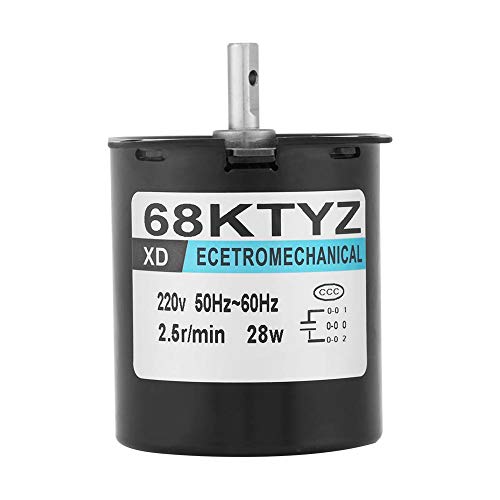 Elektromotor, Synchronmotor, Getriebemotor, Permanentmagnet, CW/CCW, 68 KTYZ, AC 220 V, für DIY-Generator (2,5 U/min) von Hilitand
