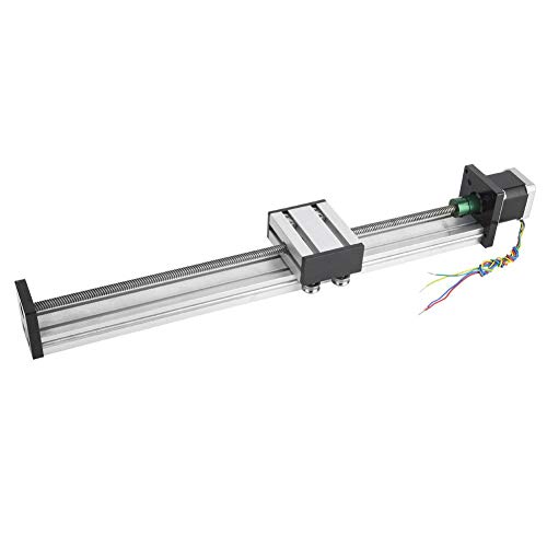 0808 Gleitschiene mit Kugelumlaufspindel, trapezförmig, Einzelachse, 400/500/600 mm Linearphasen-Aktuatorlänge mit Nema17-Schrittmotor (600 mm Hub) von Hilitand