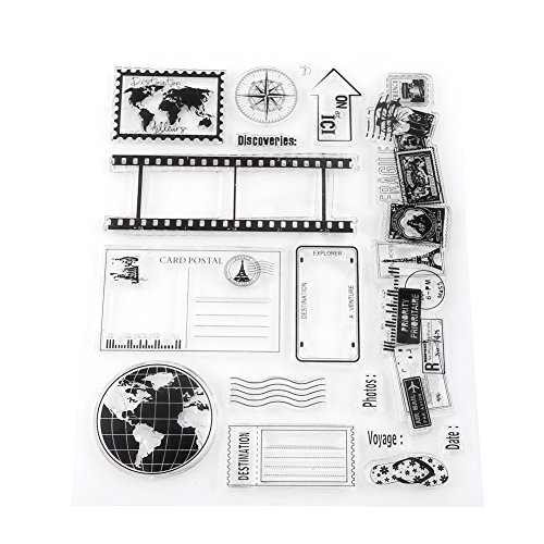 1 Set Stempel Clear Set Silikon Erde Karte Postkarten Briefmarken Klar Briefmarken Für DIY Sammelalbum Fotokarten, 14x18 cm von Hilitand