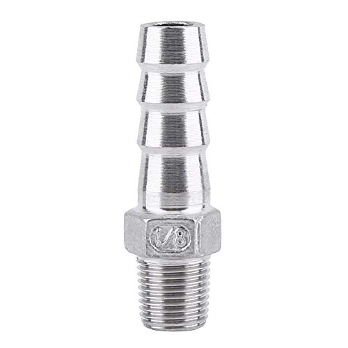 Verbindungsstück für Rohr, Pneumatische Armaturen Steckverbindung Stacheldraht, Adapter Dfe für Rohre, Edelstahl SS304, 1/8 Zoll ~ 3/4 Zoll (1/8 x 10 mm) von Hilitand