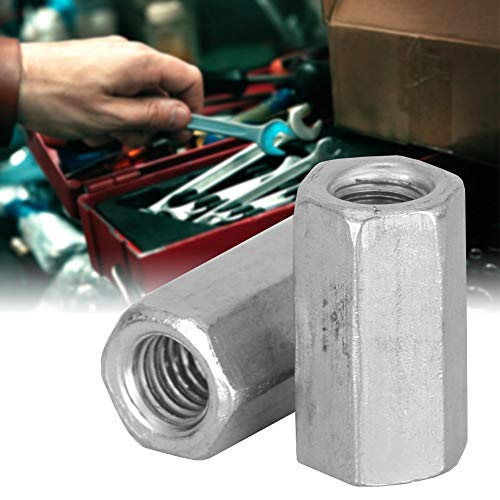 10 Stück Lange Stangenmuttern, Befestigungsteile Mutter M6 Sechskantkupplungsmuttern Gerade Passende Sechskanthülsenmuttern Abstandsgewindebefestigungen(M6x30),Nuss von Hilitand