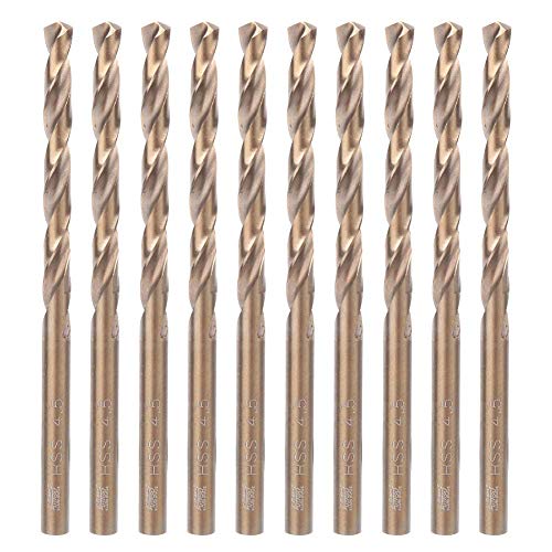 10 stücke HSS Spiralbohrer Set Schnellarbeitsstahl Metallbohrer 4mm / 4,5mm / 5,0mm / 5,5mm Bohrwerkzeug für Edelstahl Eisenplatte Holz Kunststoff Aluminium(5.5mm) von Hilitand