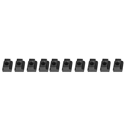 10-teilige T-Nut-Mutter aus Kohlenstoffstahl T-Mutter mit Gewinde durch M8/M10/M12-Gewinde Optional(M8(10PCS)) von Hilitand