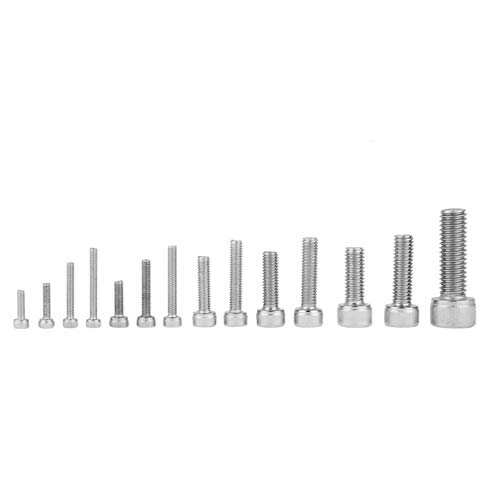 135 stücke Sechskantschraubensatz Innensechskant Schrauben Set M2.5 M3 M4 M5 M6 M8 304 Edelstahl von Hilitand