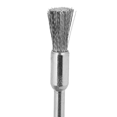 15 stücke Stahl Durchmesser Drahtbürste 3mm Schaft Mini Polierwerkzeug für Metall, Holz, Steinoberflächenreinigung((3 * 5mm) von Hilitand