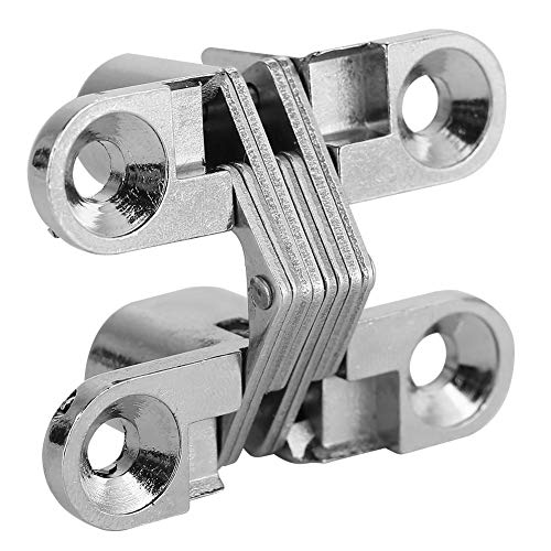 180 Grad Zinklegierung versteckte Scharniere unsichtbar verborgene Quer Türscharnier einfache Installation Möbel Schrank Kit(X-Small) von Hilitand