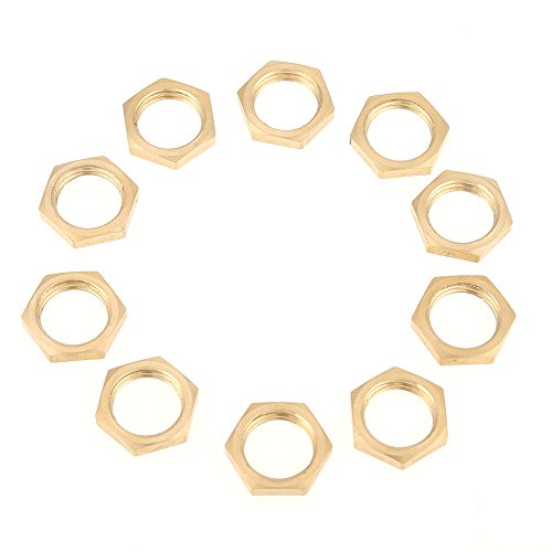 40 stücke Messing Sechskantmuttern G1 / 8 G1 / 4 G3 / 8 G1 / 2 G3 / 4 G1 Gewinde Fitting Dünne Mutter von Hilitand