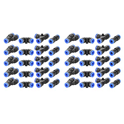 40Pcs 4 Shapes 1/4"Air Push-Schnellkupplungen, Schnellkupplung Zum Einstecken von Wasserrohrverschraubungen von Hilitand