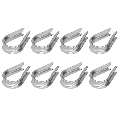 50 Stück Drahtseil Fingerhut Drahtseil Clips Edelstahl Kabel Rigging Werkzeuge für Den Schiffbau(M4 (4mm)) von Hilitand