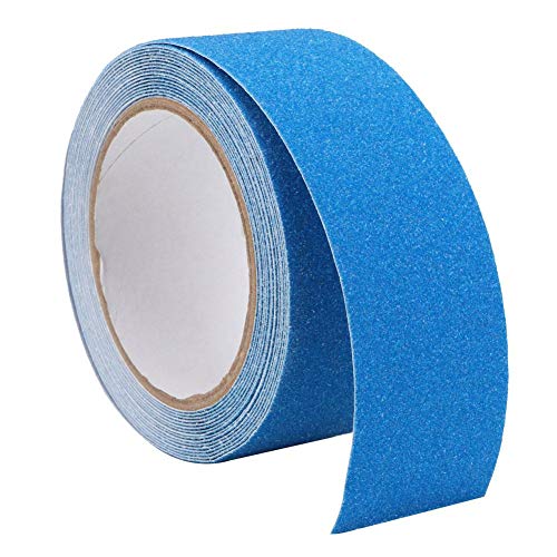 5m rutschfestes Klebeband Bodentreppe Schritt Quarz Sand Rutschfeste Sicherheit PVC-Klebeband Sicherheitsband(Blue), Isolierband von Hilitand