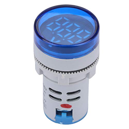 6 – 100 V LED Voltmeter, Lichtsignal, digital, LED, Spannungsmesser, Spannungsmesser, Tester für runde Lampe (blau) von Hilitand