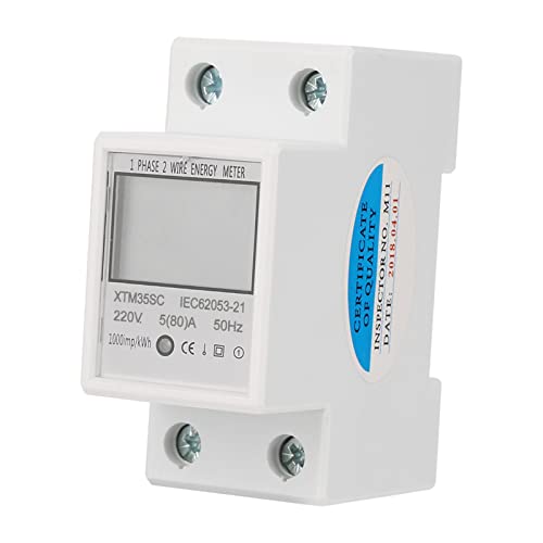 Digitaler Stromzähler 1-phasiger , industrielle Steuerungskomponenten Zeitgeber 2-poliger 2P-DIN-Schienen-Multitester Elektronischer KWh-Zähler 220V 5 (80) A von Hilitand