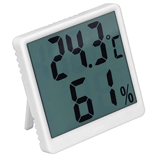 Digitales Hygrometer-Thermometer für Den Innenbereich, Genaue Temperatur- und Luftfeuchtigkeitsanzeige(Weiß) von Hilitand