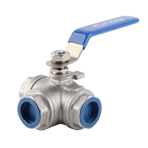 Edelstahl Kugelhahn SUS304 Drei-Wege-T-Typ Innengewinde Rohr Kugelhahn 3/4"DN20 von Hilitand