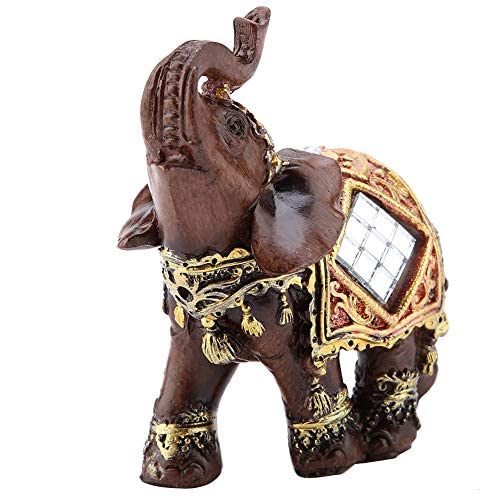 1pc Glück Reichtum Elefant Statue Skulptur Feng Shui Holzmaserung Home Desktop Dekoration Geschenk(Small) von Hilitand