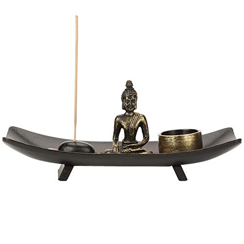 HT217 Tischplatte Buddha Zen Buddha, Vintage Bronze Räuchergefäß Tischplatte Räuchergefäß, Räucherstäbchenhalter für Heimdekoration, Geschenk, Meditation, Entspannung von Hilitand