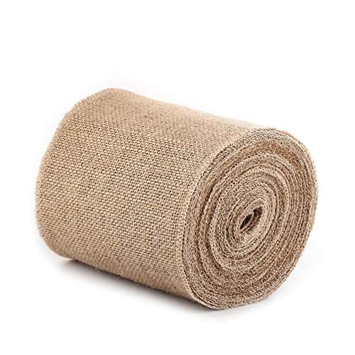 Hessischer Sackleinen Stoff, , Bastelmaterial 10M gewebt rustikale hessische Jute Sackleinen Stoff Band Tischläufer Hochzeit Dekor(15cm) von Hilitand