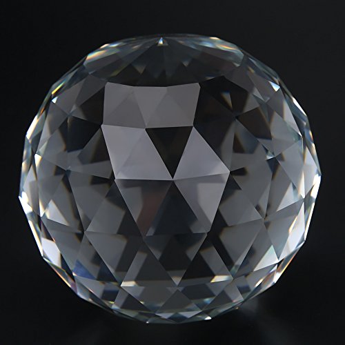 Hilitand 1 Stück Klar Prismen Ball Cut Kristall Prismen Glaskugel für Home Hotel Fotografie Dekoration Sun Catcher, 60/80mm(80MM/3.15in) von Hilitand