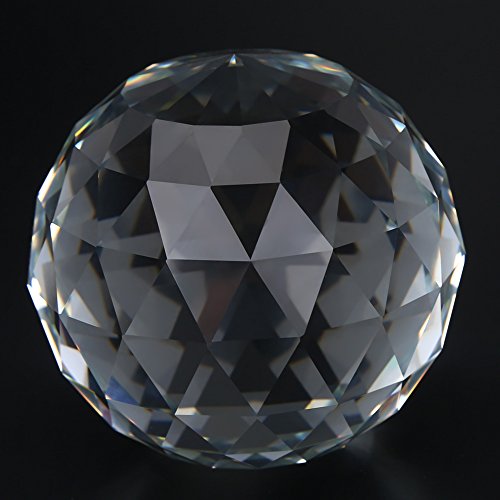 Hilitand Transparente Prismenkugel, geschliffene Kristallprismen, 80 mm Glaskugel für Heimfotografie Dekoration von Hilitand