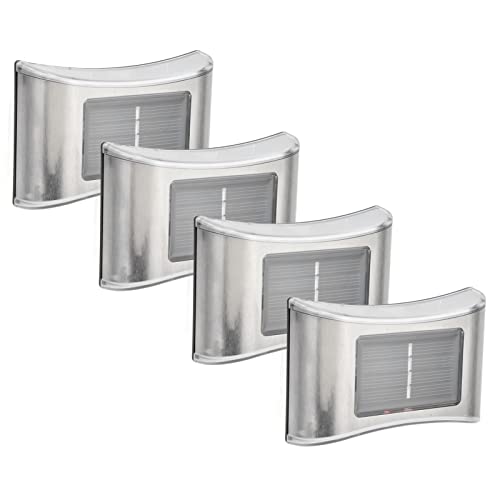 Hilitand 4Pcs LED Solar Wandleuchte, Wasserdichte Außenwandleuchten Alternatives Licht Hausgarten Veranda Modernes Dekor(#1),Sonnenlicht von Hilitand
