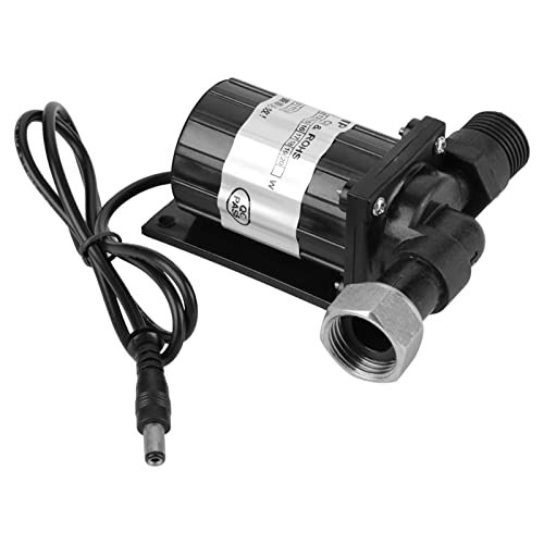 Hilitand DC 12 V Wasserpumpe, bürstenlos, tauchfähig, Dauerstrom, 10 W – funktioniert im Innen- und Außenbereich mit kaltem oder warmem Wasser, geräuscharm und geringer Energieverbrauch von Hilitand
