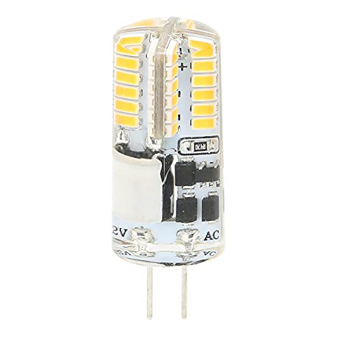 Hilitand G4 Glühbirne, 48LED Glühbirne 3W 300LM Bi-Pin-Licht Nicht Dimmbar für Kronleuchter, Deckenleuchte, Deckenventilator AC/DC 12V(Warm White 2700K‑3100K) von Hilitand