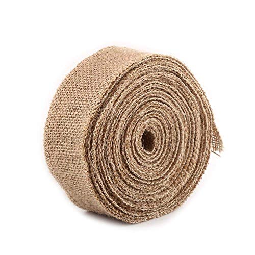 Rolle Schleifenband aus Jute, DIY, 10 m, Rolle Juteband, Hessisches Stoff, für Tisch und Hochzeitsdekoration (5 cm) von Hilitand