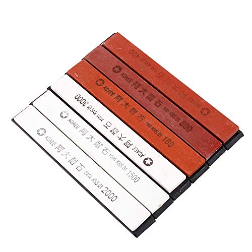 Hilitand Schärfsteine, 6pcs Schleifstein Schleifstein Set Schleifstein Polierspitzer Schleifstein 180# 400# 800# 1500# 2000# 3000# 3000 Hilitand Schärfsteine, 6pcs Schleifstein Schleifstein Set Schleifstein Polierspitzer Schleifstein 180# 400# 800# 1500# 2000# 3000# 3000 von Hilitand