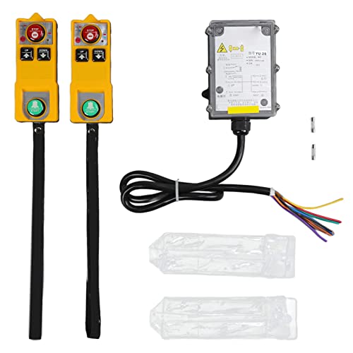 Industrial Hoist Cran Remote Control Wireless Waterproof Electric Lift Hoist Radi Transmitter Receiver FüR BrüCkenkräNe 328.1ft (Gleichstrom 24 V) von Hilitand