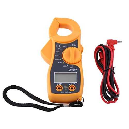 LCD Clamp Multimeter, MT87 AC 20A ~ 400A Digital Volt Tester AC/DC 450V / 6000V Spannungsprüfer Amperemeter Ohmmeter mit Englischem Handbuch von Hilitand