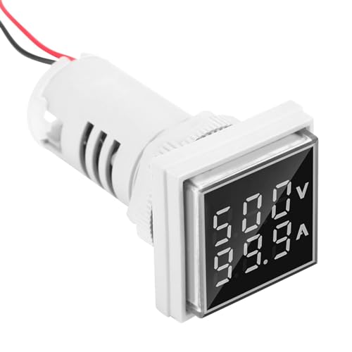 LED Digitalanzeige AC Voltmeter Spannungsanzeige 22mm 0-100A 60-500V Meter Anzeigeleuchte(white) von Hilitand