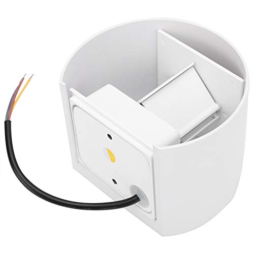 LED-Wandleuchte, 12W Outdoor IP65 Wasserdichtes Aluminium Up And Down Lighting Wandleuchte AC85‑265V(Weiße Muschel Warmweißes Licht) von Hilitand