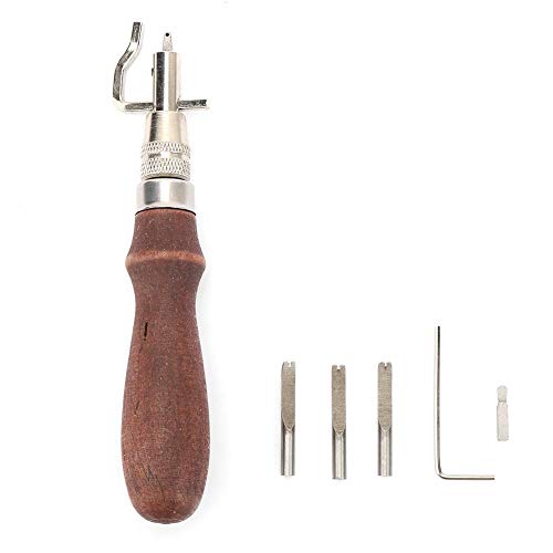 Lederhandwerk Werkzeug 7 in 1 Pro verstellbare Nähte Groover Leder Edge Stitching Kanten Filter Tool Leathercraft Kits von Hilitand