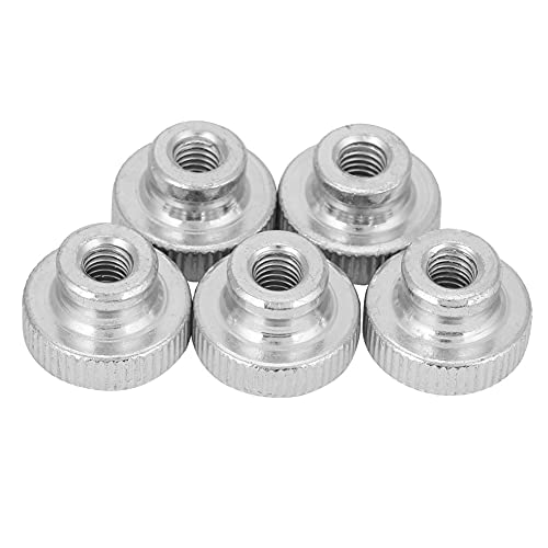 M3 M4 M5 M6 M8 M10 Vernickelter, Befestigungsteile Muttern Kohlenstoffstahl Handfest Rändelmuttern Griff mit Muttern(M6（5pcs）) von Hilitand
