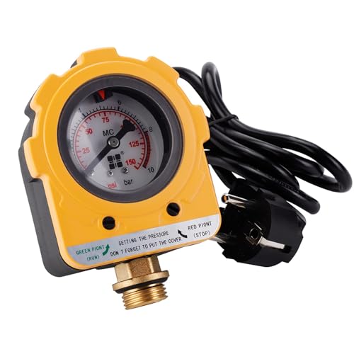 Manometer, Druckregler für Pumpe, automatisch, 10 bar, Druckpumpe, intelligenter Regler für Wasserpumpe (EU-Stecker) von Hilitand