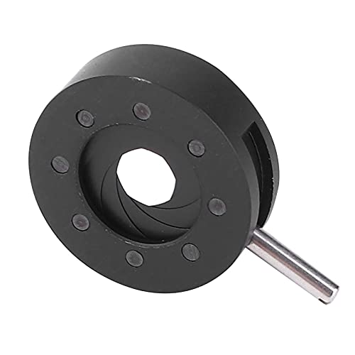 Hilitand Mikroskop-Iris-Adapter mit einstellbarer Blende für SK6, SK8, SK12, SK23, SK25 - Metall, Schwarz, LED, Optische Membran von Hilitand