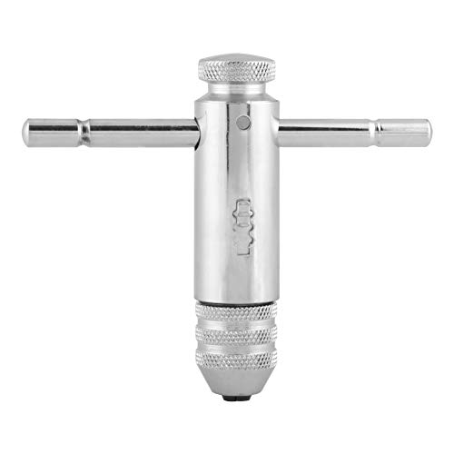 Mini Gewindebohrer T-Griff-Gewindeschneider 3mm-8mm Reversible M3-M8 T Bar Griff Ratsche Tap Wrench Halter für Tap und sterben Set, Edelstahl von Yosoo