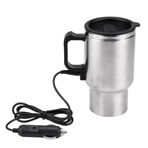 Reise-Erhitzungsschale, 12V, Autogeräte Sonstige Elektrogeräte 120w 450ml elektrischer im Auto Edelstahl Reise-Erhitzungs-Becher für Kaffee-Tee-Auto von Hilitand